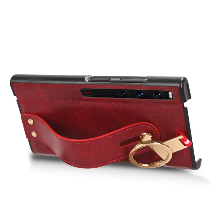 For Huawei Mate X / XS Wristband Leather Back Phone Case(Red) - Huawei Cases by PMC Jewellery | Online Shopping South Africa | PMC Jewellery