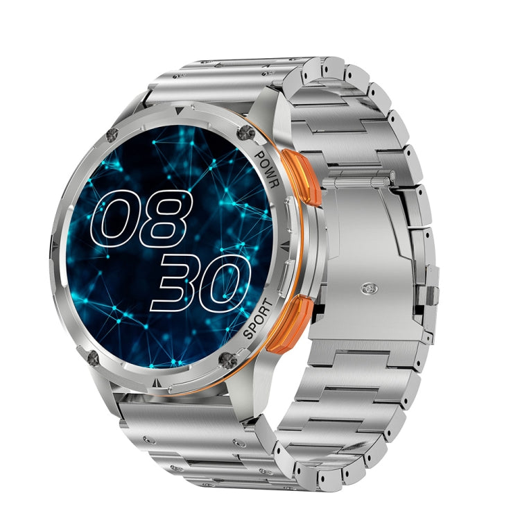 LEMFO AK59 1.43 inch AMLOED Round Screen Steel Strap Smart Watch(Silver) - free shipping - PMC TechLife - Order now!