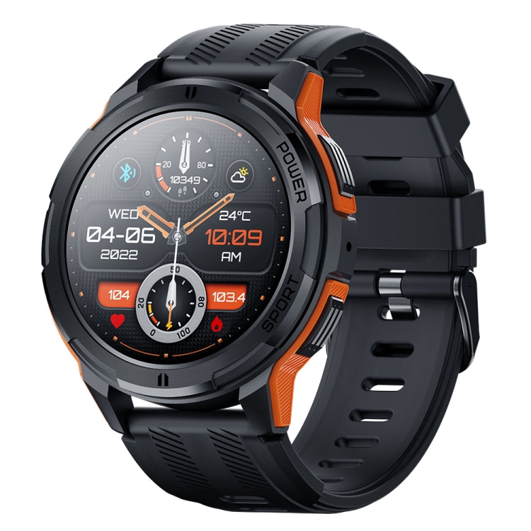 LEMFO C25 1.43 inch HD Round Screen Outdoor Smart Watch Supports Blood Oxygen Detection/Sedentary Reminder(Black Orange) - Smart Watches by LEMFO | Online Shopping South Africa | PMC Jewellery