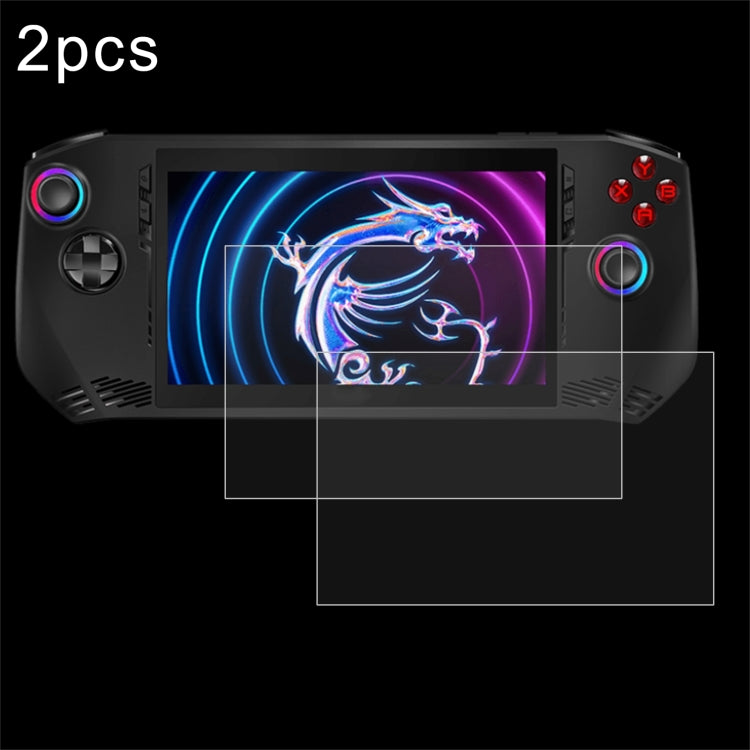 For MSI Claw 7 inch Game Console 2pcs 9H 0.3mm Explosion-proof Tempered Glass Film - Tempered Glass by PMC TechLife | Online Shopping South Africa | PMC TechLife | Buy Now Pay Later Mobicred
