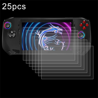 For MSI Claw 7 inch Game Console 25pcs 9H 0.3mm Explosion-proof Tempered Glass Film - Accessories by PMC Jewellery | Online Shopping South Africa | PMC Jewellery | Buy Now Pay Later Mobicred