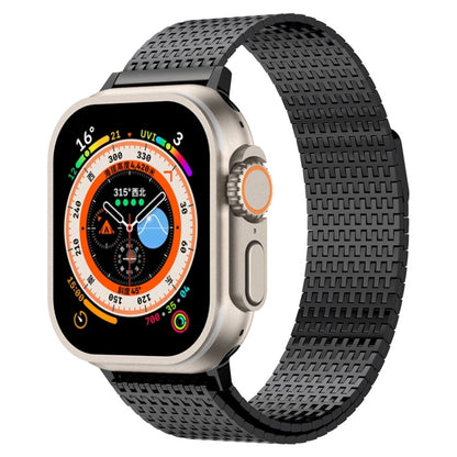 For Apple Watch SE 2023 40mm Milanese Loop Magnetic Clasp Stainless Steel Watch Band(Black) - Watch Bands by PMC Jewellery | Online Shopping South Africa | PMC Jewellery