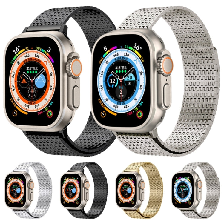 For Apple Watch SE 2022 40mm Milanese Loop Magnetic Clasp Stainless Steel Watch Band(Titanium Gold) - Watch Bands by PMC Jewellery | Online Shopping South Africa | PMC Jewellery