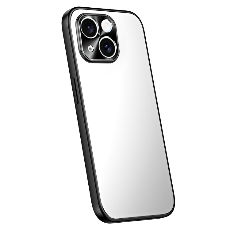 For iPhone 15 Plus R-JUST RJ-61 Electroplating Frosted TPU + PC Phone Case(Silver) - iPhone 15 Plus Cases by R-JUST | Online Shopping South Africa | PMC TechLife