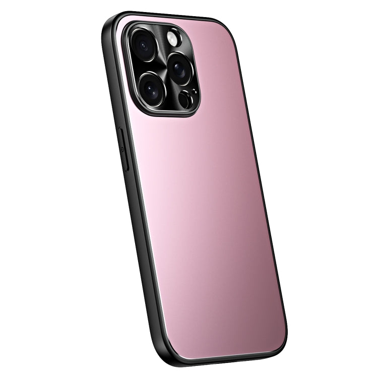 For iPhone 13 Pro Max R-JUST RJ-61 Electroplating Frosted TPU + PC Phone Case(Pink) - iPhone 13 Pro Max Cases by R-JUST | Online Shopping South Africa | PMC TechLife | Buy Now Pay Later Mobicred
