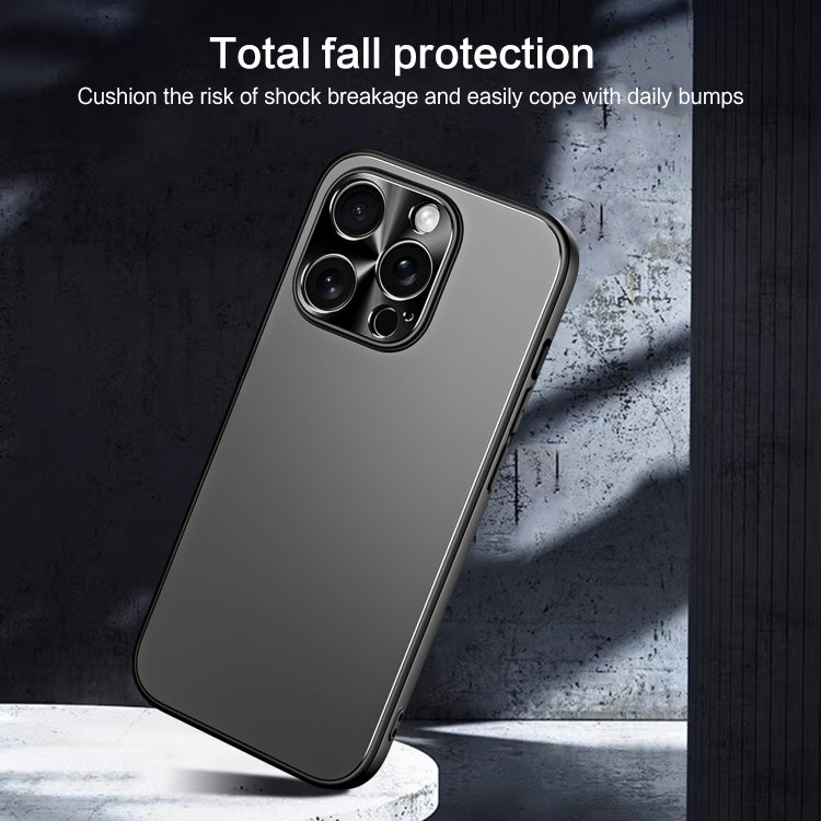 For iPhone 15 Pro Max R-JUST RJ-61 Electroplating Frosted TPU + PC Phone Case with Holder(Silver) - free shipping - PMC TechLife - Order now!