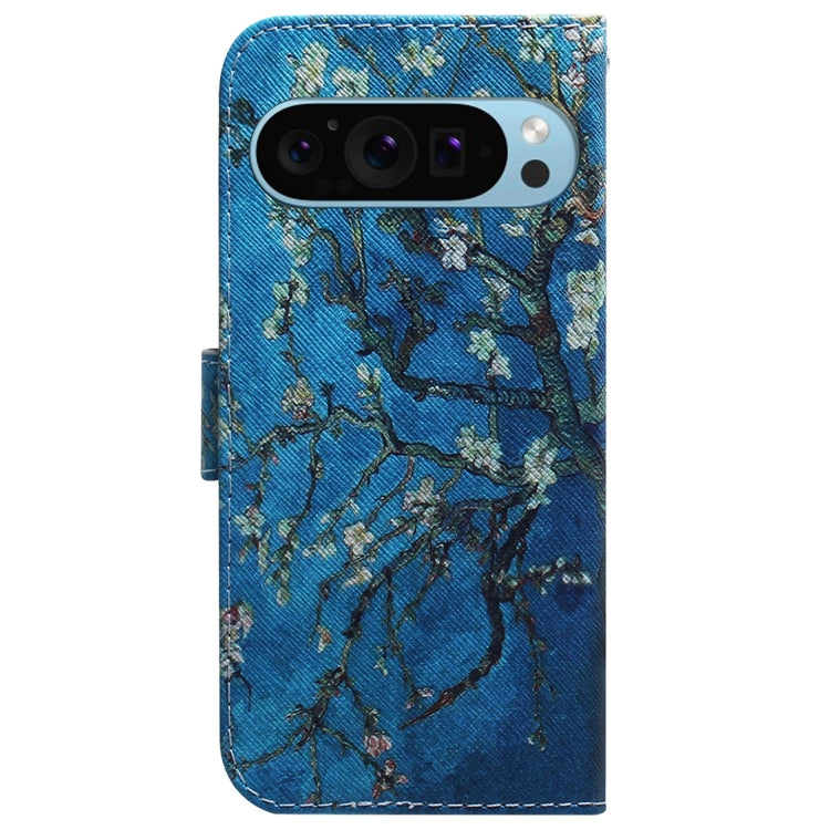 For Google Pixel 9 Coloured Drawing Flip Leather Phone Case(Apricot) - Google Cases by PMC TechLife | Online Shopping South Africa | PMC TechLife | Buy Now Pay Later Mobicred