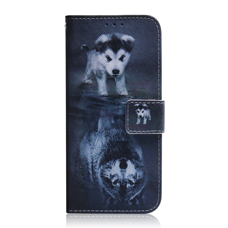 For Google Pixel 9 Coloured Drawing Flip Leather Phone Case(Wolf and Dog) - Google Cases by PMC TechLife | Online Shopping South Africa | PMC TechLife | Buy Now Pay Later Mobicred
