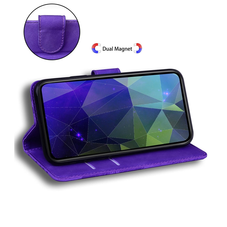 For Google Pixel 9 Pro Skin Feel Pure Color Flip Leather Phone Case(Purple) - Google Cases by PMC TechLife | Online Shopping South Africa | PMC TechLife | Buy Now Pay Later Mobicred