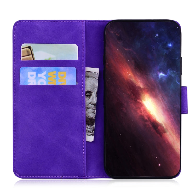 For Google Pixel 9 Skin Feel Pure Color Flip Leather Phone Case(Purple) - Google Cases by PMC TechLife | Online Shopping South Africa | PMC TechLife | Buy Now Pay Later Mobicred