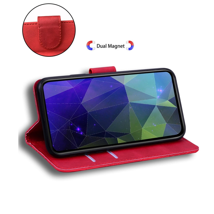 For Google Pixel 9 Skin Feel Pure Color Flip Leather Phone Case(Red) - free shipping - PMC TechLife - Order now!