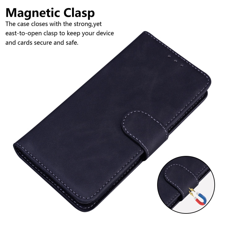 For Google Pixel 9 Skin Feel Pure Color Flip Leather Phone Case(Black) - Google Cases by PMC TechLife | Online Shopping South Africa | PMC TechLife | Buy Now Pay Later Mobicred