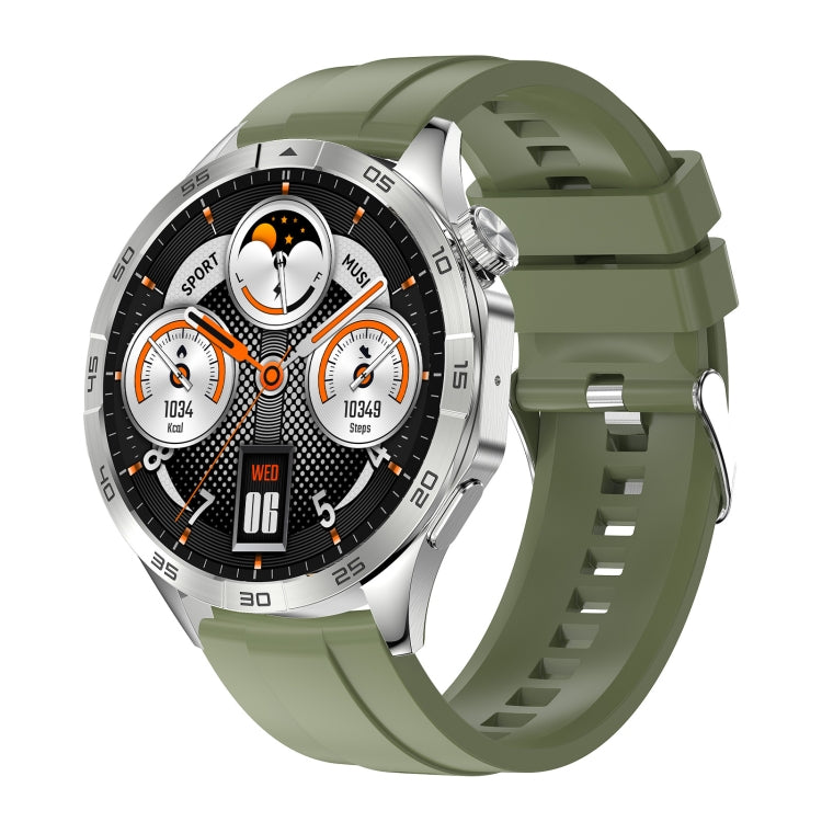 LEMFO HK4 1.43 inch AMOLED Round Screen Smart Watch Supports Bluetooth Calls(Green) - Smart Watches by LEMFO | Online Shopping South Africa | PMC TechLife | Buy Now Pay Later Mobicred