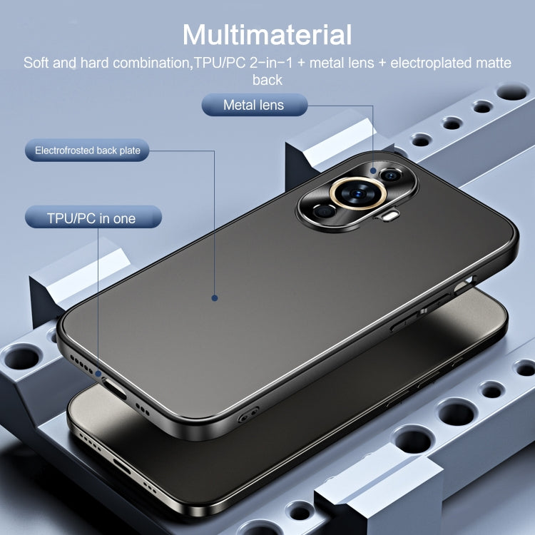 For Huawei nova 11 Pro R-JUST RJ-61 Electroplating Frosted TPU + PC Phone Case(Blue) - Huawei Cases by R-JUST | Online Shopping South Africa | PMC TechLife