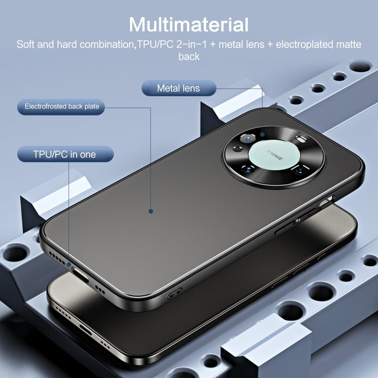 For Huawei Mate 60 R-JUST RJ-61 Electroplating Frosted TPU + PC Phone Case(Silver) - Huawei Cases by R-JUST | Online Shopping South Africa | PMC TechLife