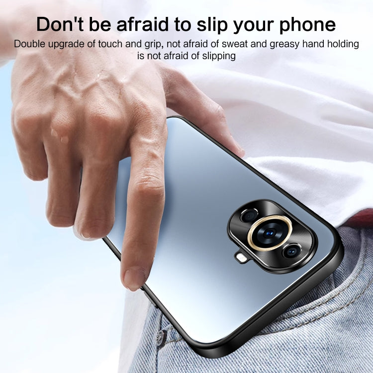 For Huawei nova 11 R-JUST RJ-61 Electroplating Frosted TPU + PC Phone Case with Holder(Silver) - Huawei Cases by R-JUST | Online Shopping South Africa | PMC TechLife | Buy Now Pay Later Mobicred