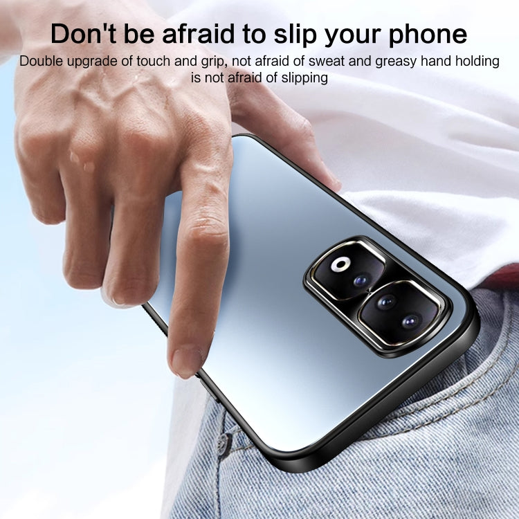 For Honor 90 R-JUST RJ-61 Electroplating Frosted TPU + PC Phone Case(Grey) - Honor Cases by R-JUST | Online Shopping South Africa | PMC TechLife | Buy Now Pay Later Mobicred