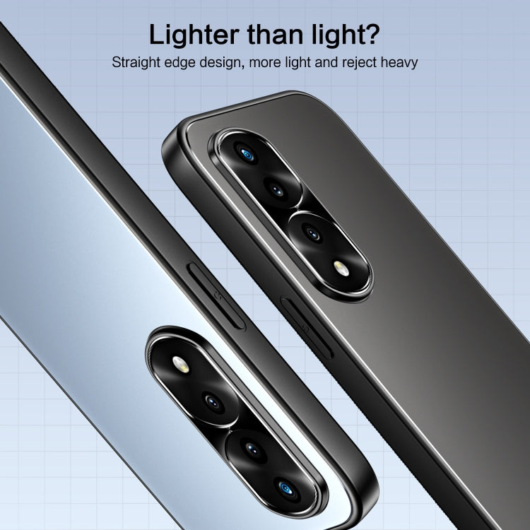 For Honor 70 R-JUST RJ-61 Electroplating Frosted TPU + PC Phone Case(Grey) - Honor Cases by R-JUST | Online Shopping South Africa | PMC TechLife | Buy Now Pay Later Mobicred
