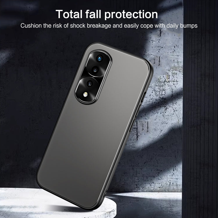 For Honor 70 R-JUST RJ-61 Electroplating Frosted TPU + PC Phone Case(Blue) - Honor Cases by R-JUST | Online Shopping South Africa | PMC TechLife