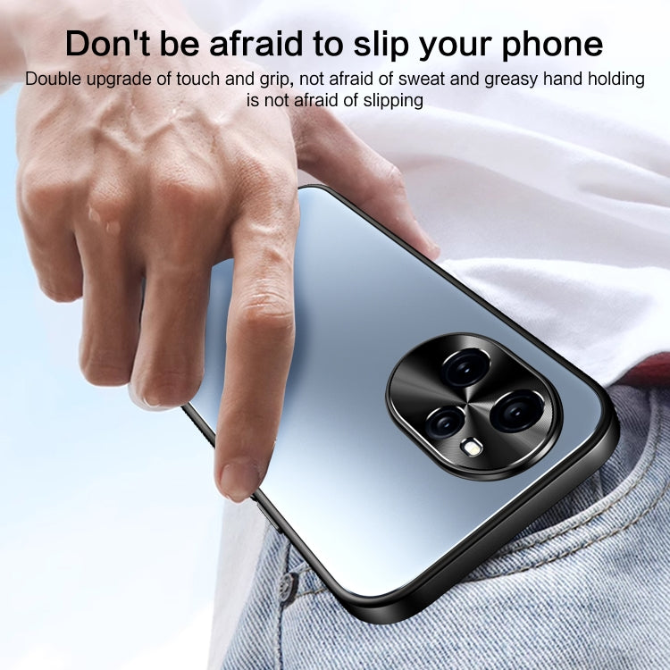 For Honor 100 Pro R-JUST RJ-61 Electroplating Frosted TPU + PC Phone Case with Holder(Grey) - Honor Cases by R-JUST | Online Shopping South Africa | PMC TechLife | Buy Now Pay Later Mobicred