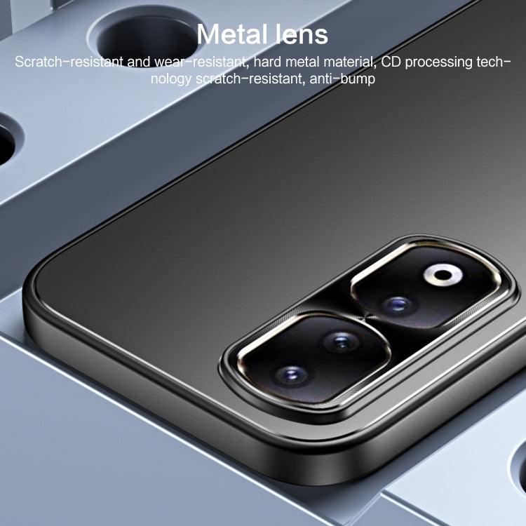 For Honor 90 R-JUST RJ-61 Electroplating Frosted TPU + PC Phone Case with Holder(Grey) - Honor Cases by R-JUST | Online Shopping South Africa | PMC TechLife | Buy Now Pay Later Mobicred