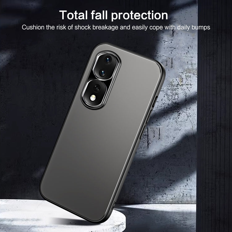 For Honor 80 R-JUST RJ-61 Electroplating Frosted TPU + PC Phone Case with Holder(Silver) - Honor Cases by R-JUST | Online Shopping South Africa | PMC TechLife