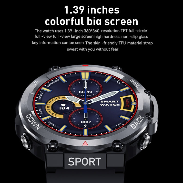 LEMFO LF33 1.39 inch TFT Round Screen Smart Watch Supports Bluetooth Calls(Black) - free shipping - PMC TechLife - Order now!