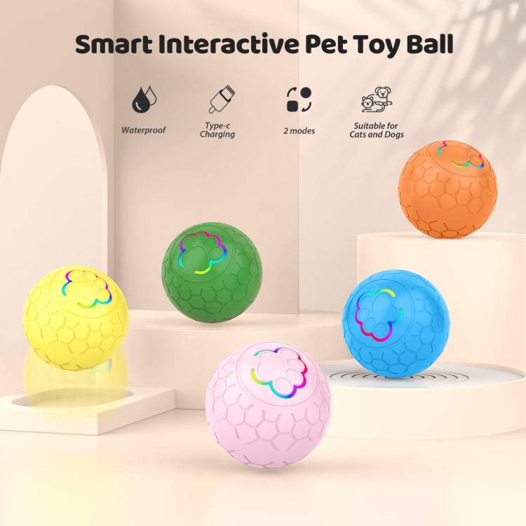 O5 Smart Pet Cat Toy Ball Luminous Yo-Yo Diameter 2.4 inches Standalone Version(Green) - Rubber Silicone Toys by PMC Jewellery | Online Shopping South Africa | PMC Jewellery