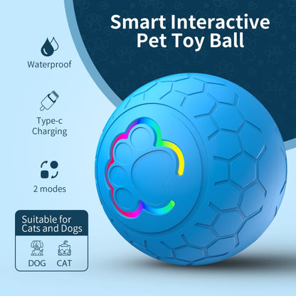 O5 Smart Pet Cat Toy Ball Luminous Yo-Yo Diameter 2.4 inches Standalone Version(Blue) - Rubber Silicone Toys by PMC Jewellery | Online Shopping South Africa | PMC Jewellery