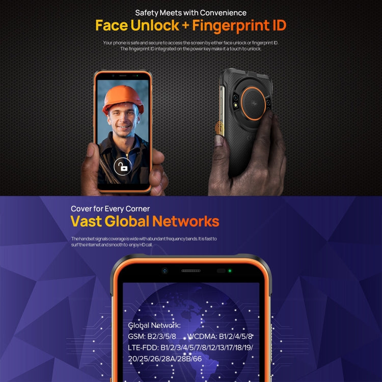 Ulefone Power Armor 16S Rugged Phone, 8GB+128GB, 9600mAh Battery, Side Fingerprint, 5.93 inch Android 13 Unisoc T616 Octa Core up to 2.0GHz, Network: 4G, NFC, OTG(Orange) - Ulefone by Ulefone | Online Shopping South Africa | PMC Jewellery | Buy Now Pay Later Mobicred