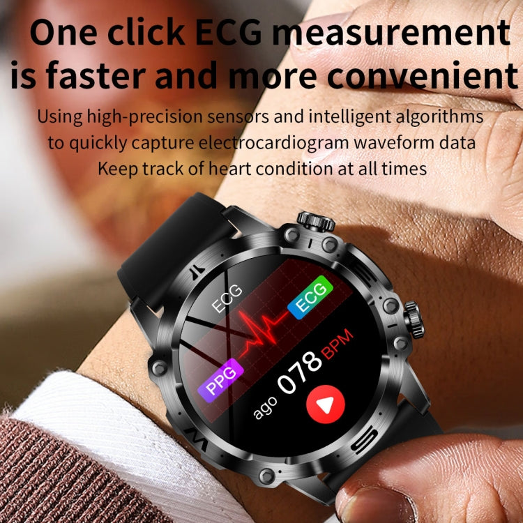 ET482 1.43 inch AMOLED Screen Sports Smart Watch Support Bluethooth Call /  ECG Function(Black Silicone Band) - Smart Watches by PMC Jewellery | Online Shopping South Africa | PMC Jewellery