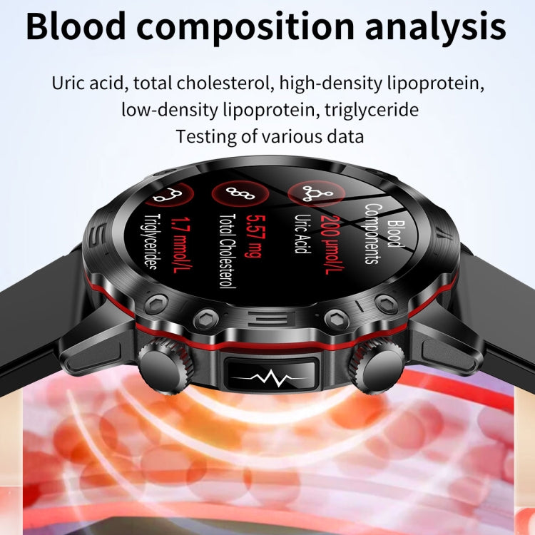 ET482 1.43 inch AMOLED Screen Sports Smart Watch Support Bluethooth Call /  ECG Function(Red Silicone Band) - Smart Watches by PMC Jewellery | Online Shopping South Africa | PMC Jewellery