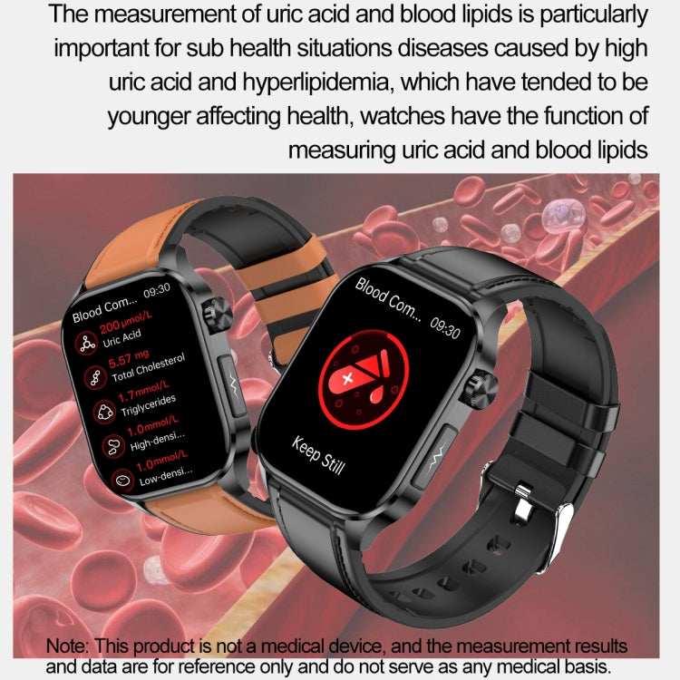 ET580 2.04 inch AMOLED Screen Sports Smart Watch Support Bluethooth Call /  ECG Function(Black Butterfly Buckle) - Smart Watches by PMC TechLife | Online Shopping South Africa | PMC TechLife