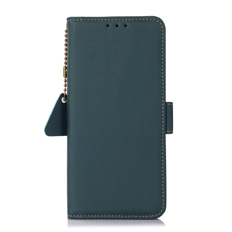 For OnePlus CE4 5G Global Side-Magnetic TJ Genuine Leather RFID Phone Case(Green) - OnePlus Cases by PMC TechLife | Online Shopping South Africa | PMC TechLife | Buy Now Pay Later Mobicred