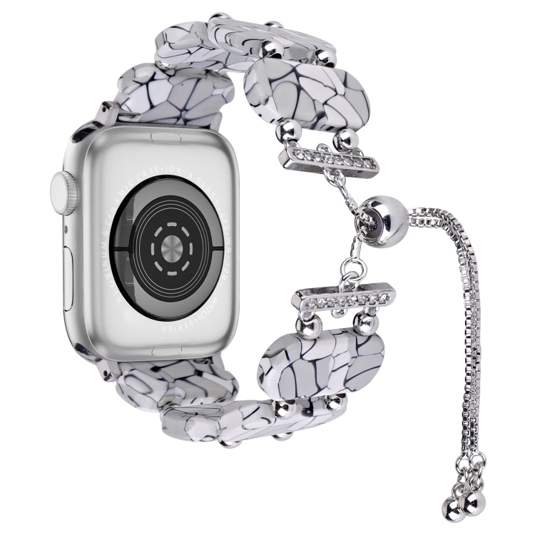 For Apple Watch Series 9 41mm Resin Retractable Chain Watch Band(Cracks) - free shipping - PMC TechLife - Order now!
