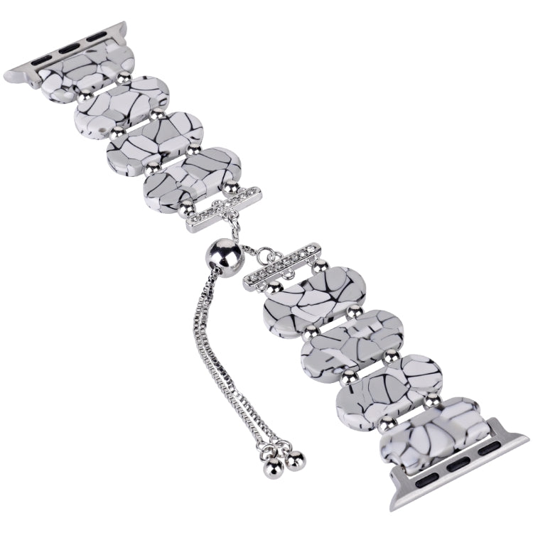 For Apple Watch Series 3 38mm Resin Retractable Chain Watch Band(Cracks) - Watch Bands by PMC TechLife | Online Shopping South Africa | PMC TechLife