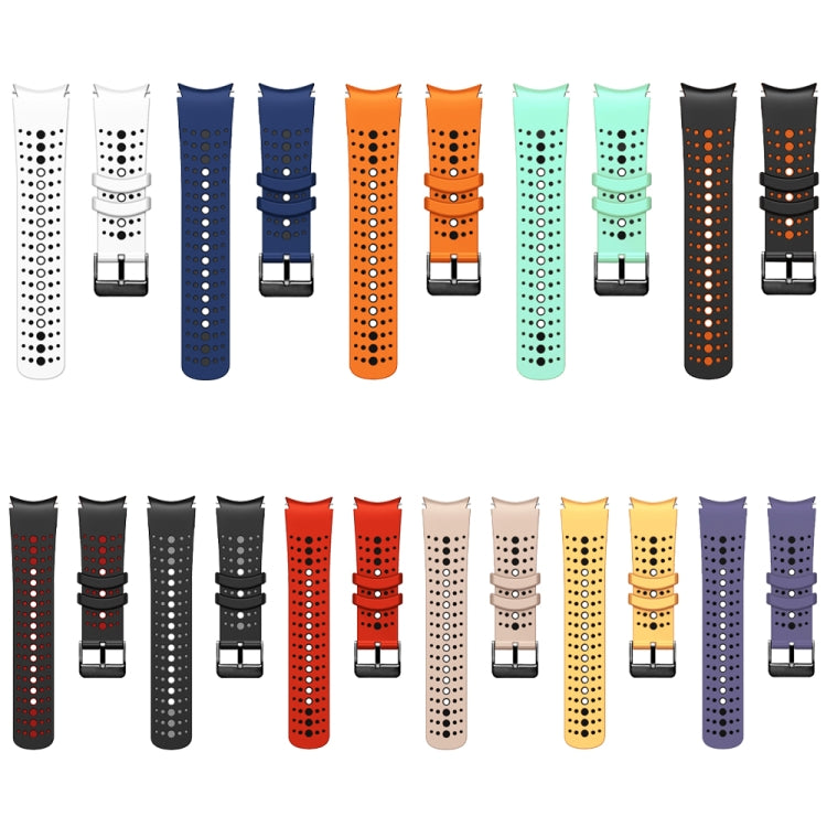 For Samsung Galaxy Watch 6 Two Color Silicone Watch Band(Black Red) - Watch Bands by PMC TechLife | Online Shopping South Africa | PMC TechLife