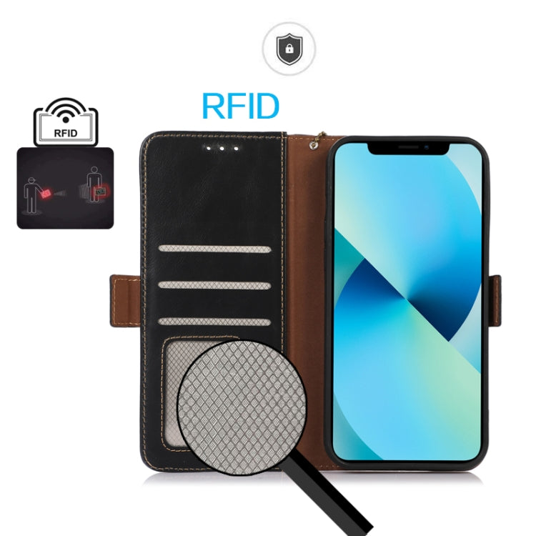 For Google Pixel 9 Pro Crazy Horse Top Layer Cowhide Leather Phone Case(Black) - Google Cases by PMC TechLife | Online Shopping South Africa | PMC TechLife | Buy Now Pay Later Mobicred