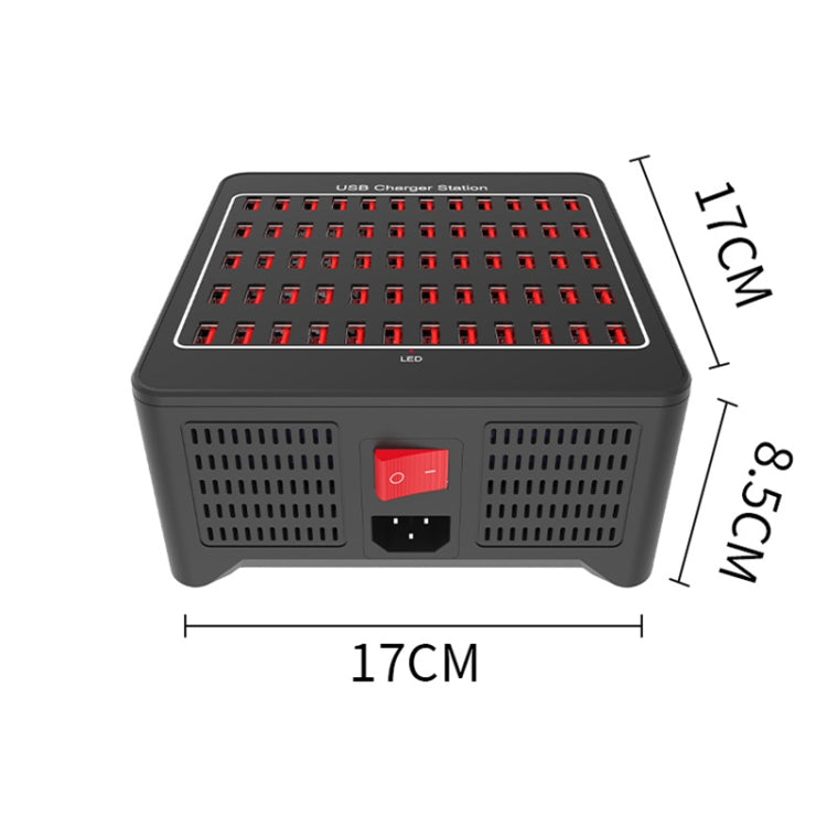 YFY-A78 300W 60 Ports USB Smart Charging Station(UK Plug) - Multifunction Charger by PMC Jewellery | Online Shopping South Africa | PMC Jewellery | Buy Now Pay Later Mobicred
