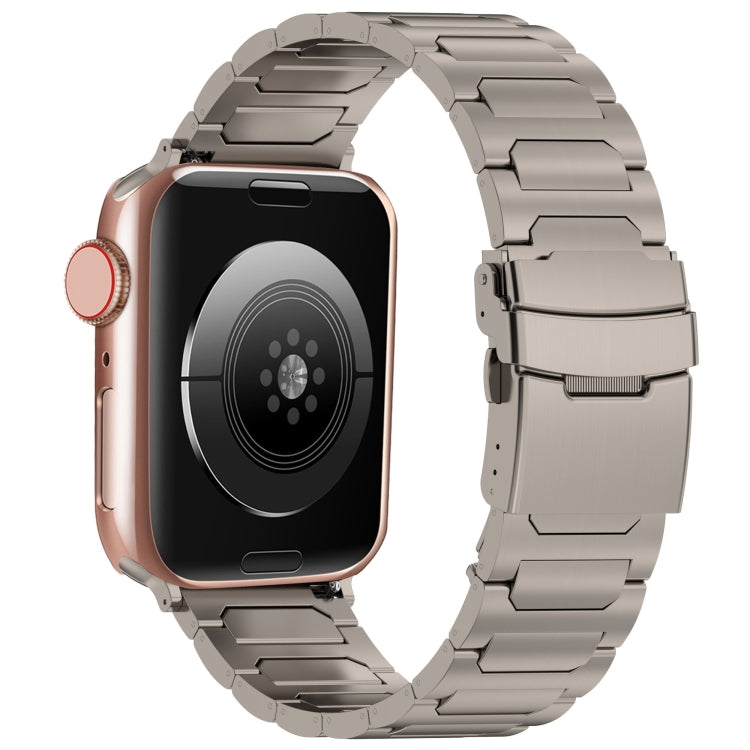 For Apple Watch Series 9 41mm I-Shaped Titanium Metal Watch Band(Titanium) - Watch Bands by PMC TechLife | Online Shopping South Africa | PMC TechLife