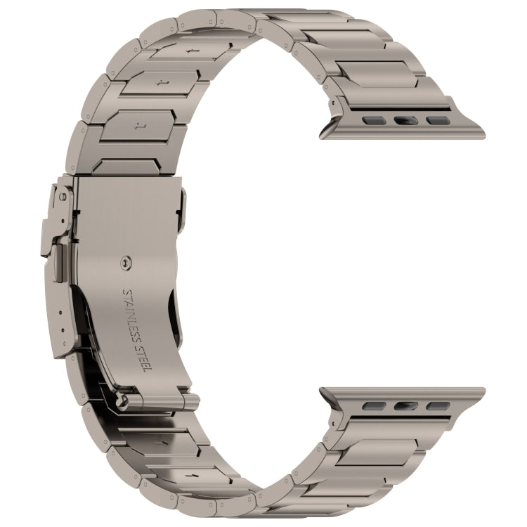 For Apple Watch Series 8 45mm I-Shaped Titanium Metal Watch Band(Titanium) - Watch Bands by PMC Jewellery | Online Shopping South Africa | PMC Jewellery