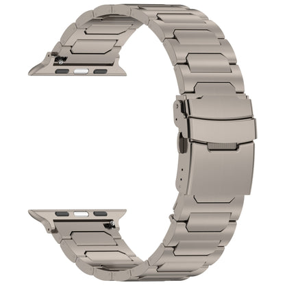 For Apple Watch SE 44mm I-Shaped Titanium Metal Watch Band(Titanium) - Watch Bands by PMC Jewellery | Online Shopping South Africa | PMC Jewellery