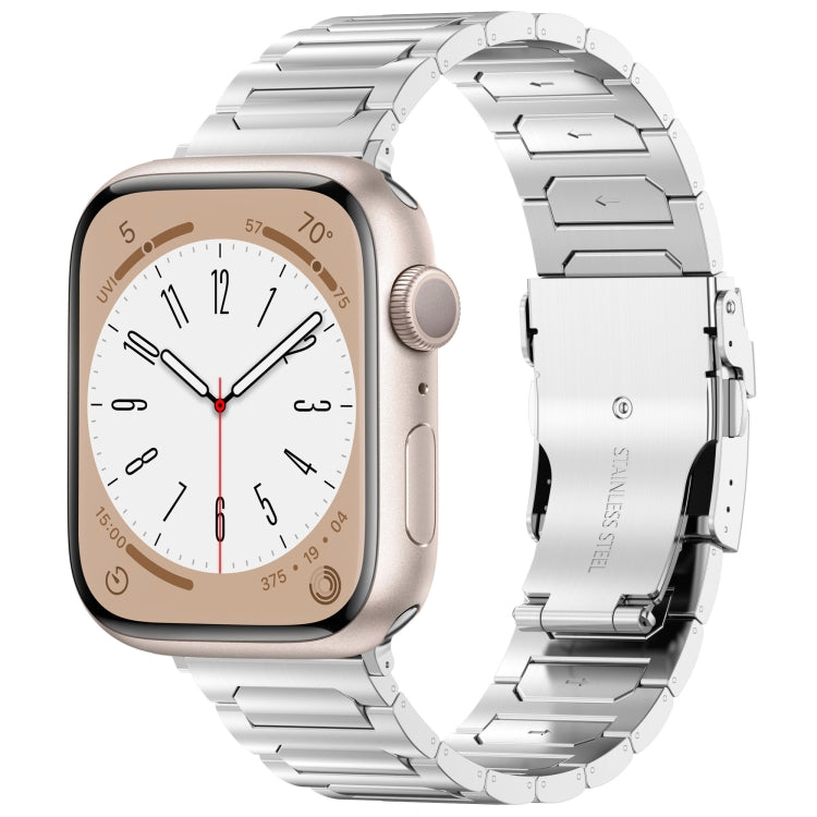 For Apple Watch Series 5 40mm I-Shaped Titanium Metal Watch Band(Mirror Silver) - Watch Bands by PMC TechLife | Online Shopping South Africa | PMC TechLife