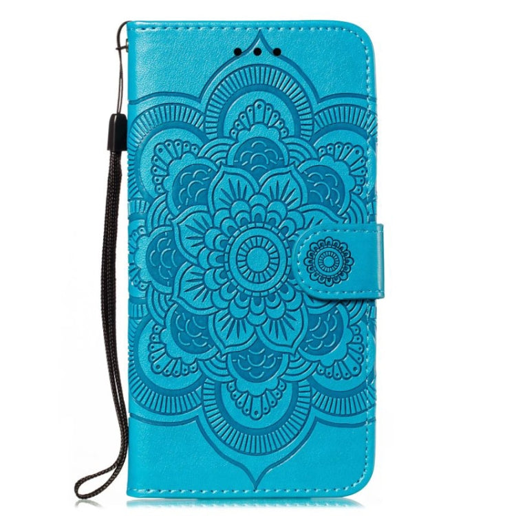 For Google Pixel 9 Sun Mandala Embossing Pattern Phone Leather Case(Blue) - Google Cases by PMC TechLife | Online Shopping South Africa | PMC TechLife | Buy Now Pay Later Mobicred