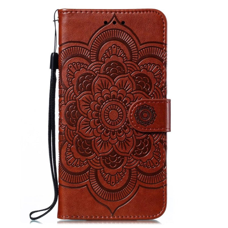 For Google Pixel 9 Pro Sun Mandala Embossing Pattern Phone Leather Case(Brown) - Google Cases by PMC TechLife | Online Shopping South Africa | PMC TechLife | Buy Now Pay Later Mobicred