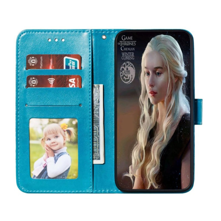 For Google Pixel 9 Pro Sun Mandala Embossing Pattern Phone Leather Case(Blue) - Google Cases by PMC TechLife | Online Shopping South Africa | PMC TechLife | Buy Now Pay Later Mobicred