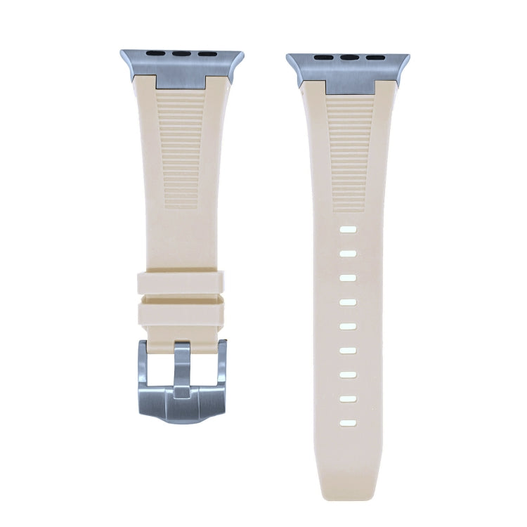 For Apple Watch Ultra 49mm Loners Liquid Silicone Watch Band(Silver Starlight) - Watch Bands by PMC TechLife | Online Shopping South Africa | PMC TechLife