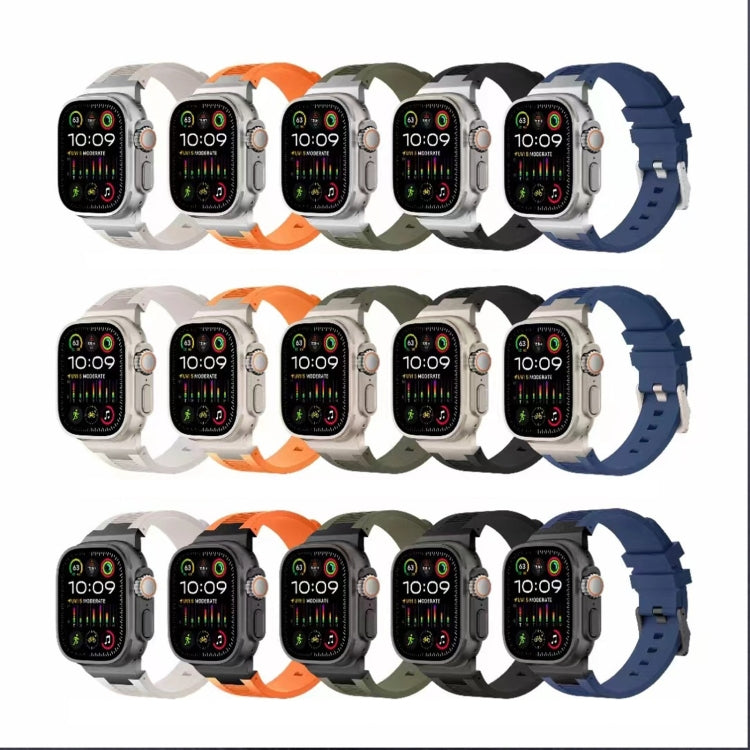 For Apple Watch SE 44mm Loners Liquid Silicone Watch Band(Black Black) - free shipping - PMC TechLife - Order now!