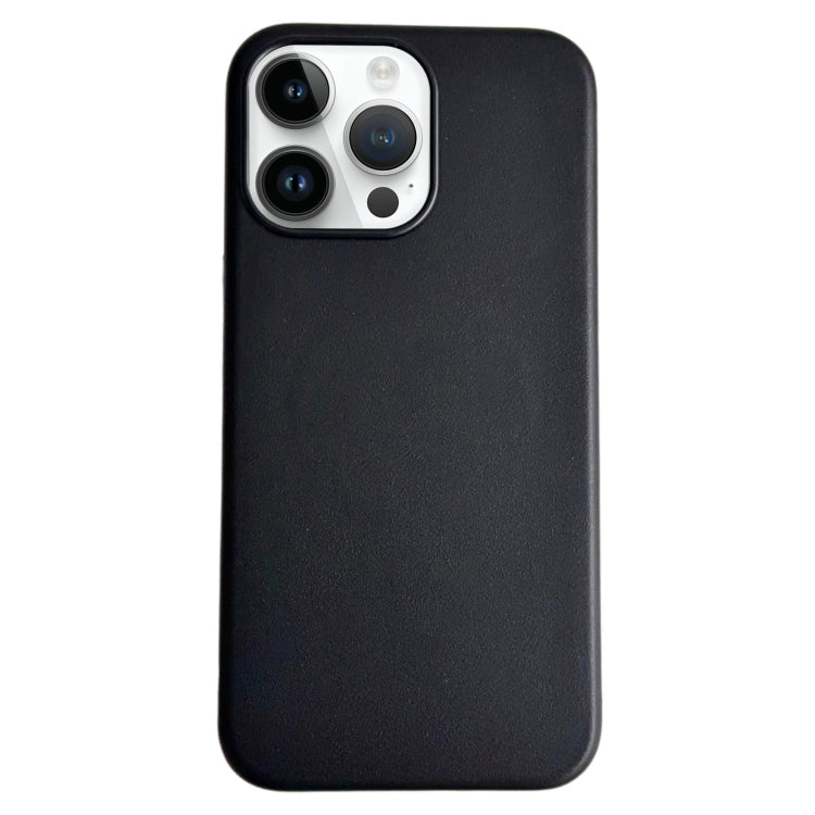 For iPhone 13 Pro Max Pure Color Leather Magsafe Magnetic Phone Case(Black) - iPhone 13 Pro Max Cases by PMC TechLife | Online Shopping South Africa | PMC TechLife