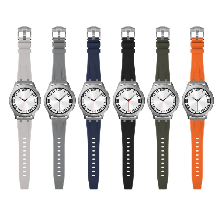 20mm Flat Head Silicone Watch Band(Silver Starlight) - 20mm Bands by PMC TechLife | Online Shopping South Africa | PMC TechLife